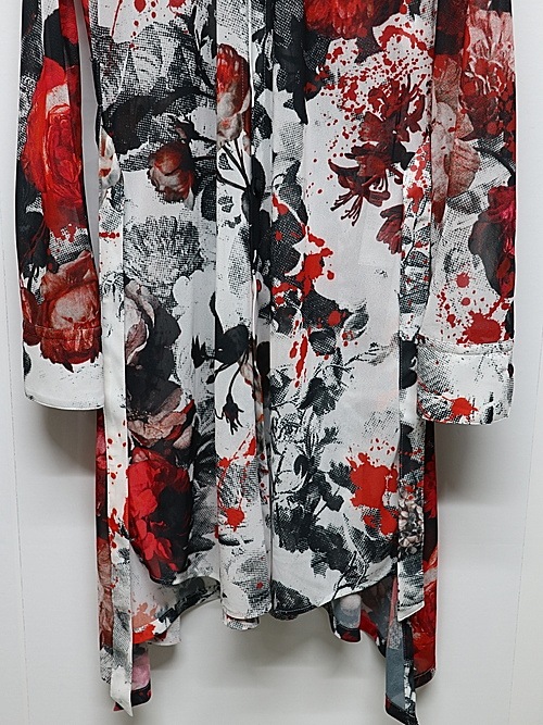 (ͽ���ʡ�7��8������ͽ��/kiryuyrik������奦����奦/Flora Mesh Flare Shirt/White