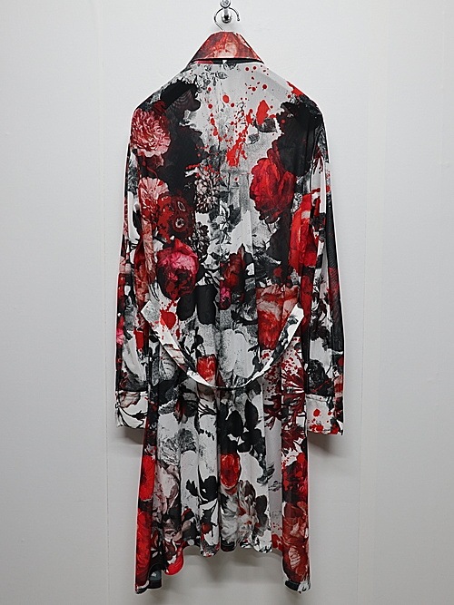 (ͽ���ʡ�7��8������ͽ��/kiryuyrik������奦����奦/Flora Mesh Flare Shirt/White