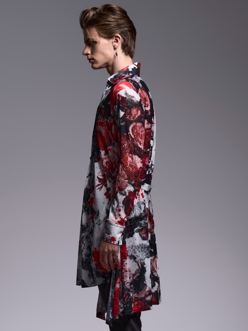 (ͽ���ʡ�7��8������ͽ��/kiryuyrik������奦����奦/Flora Mesh Flare Shirt/White