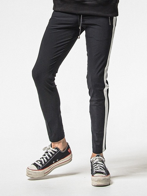 RESOUND CLOTHING���ꥵ����ɥ���������/SUPER TIGHT TAPERD LEATHER LINE TRUCK PT/BKWH