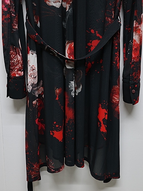 (ͽ���ʡ�7��8������ͽ��/kiryuyrik������奦����奦/Flora Mesh Flare Shirt/Black