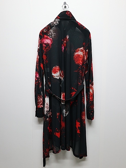 (ͽ���ʡ�7��8������ͽ��/kiryuyrik������奦����奦/Flora Mesh Flare Shirt/Black