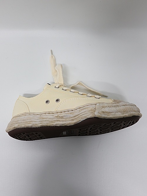 Maison MIHARA YASUHIRO�� PETERSON 23 LOW/original sole canvas garment dye Low-Top sneakers/WHT.