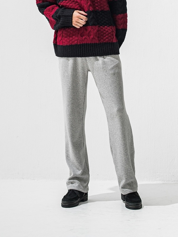 (ͽ���ʡ�11��12������ͽ��/42TH RESOUND CLOTHING���ꥵ����ɥ���������/SEMIWAIDE velours fleece WIDE TUCK PANTS/GREY