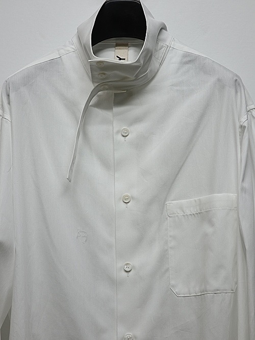 Ground Y�����饦��ɥ磻/50/- BROAD STAND COLLAR SHIRT/WHITE