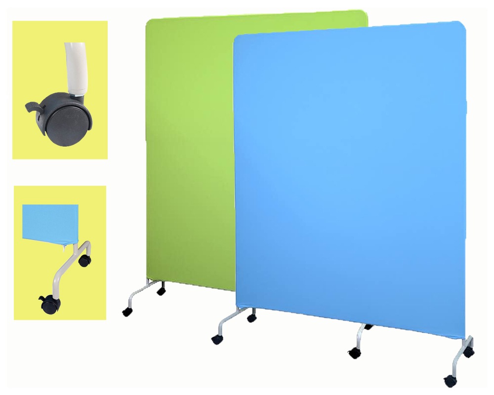 簡易スクリーンパーティション 衝立 W1200*H1800mm キャスター付きロー
