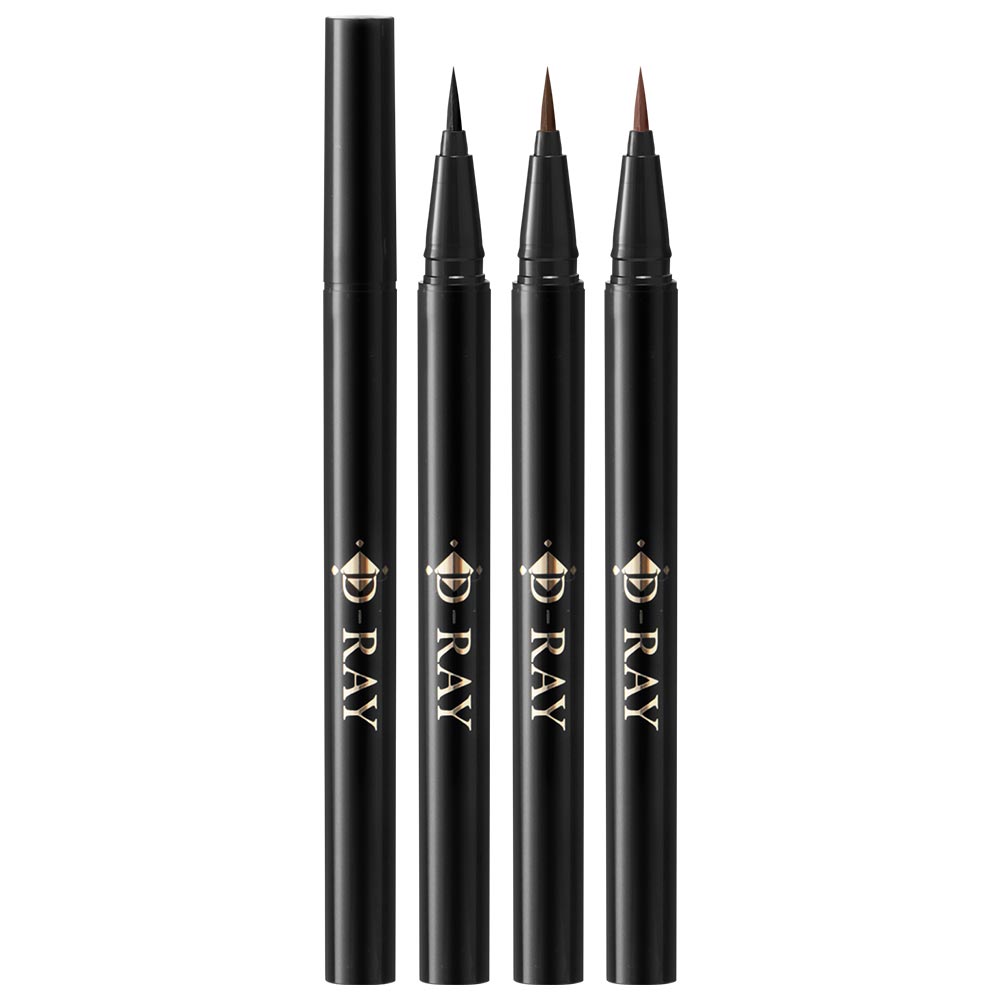 アイライナー リキッドアイライナー 0.1mm 落ちない にじまない ウォータープルーフ お湯オフ ブラック ダークブラウン ブラウン 国産 耐水 低刺激 コスメ