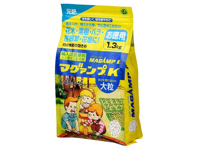 マグァンプk 大粒 1 3ｋg バラの肥料 元肥 天然肥料 用土など園芸資材 バラとハーブの専門ショップ 大神 おおが ファーム