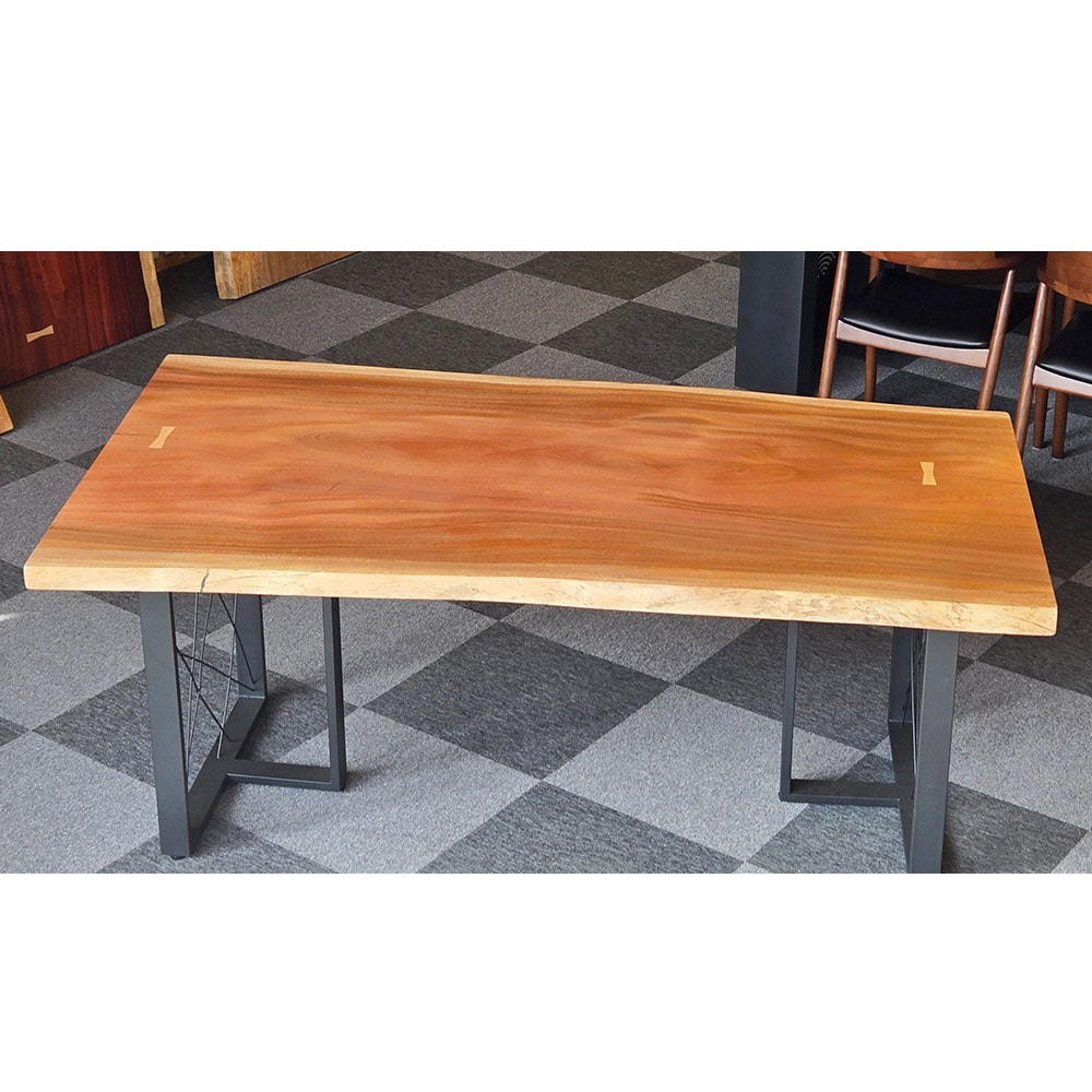 マホガニー ダイニングテーブル 一枚板 ウレタン塗装(艶なし)