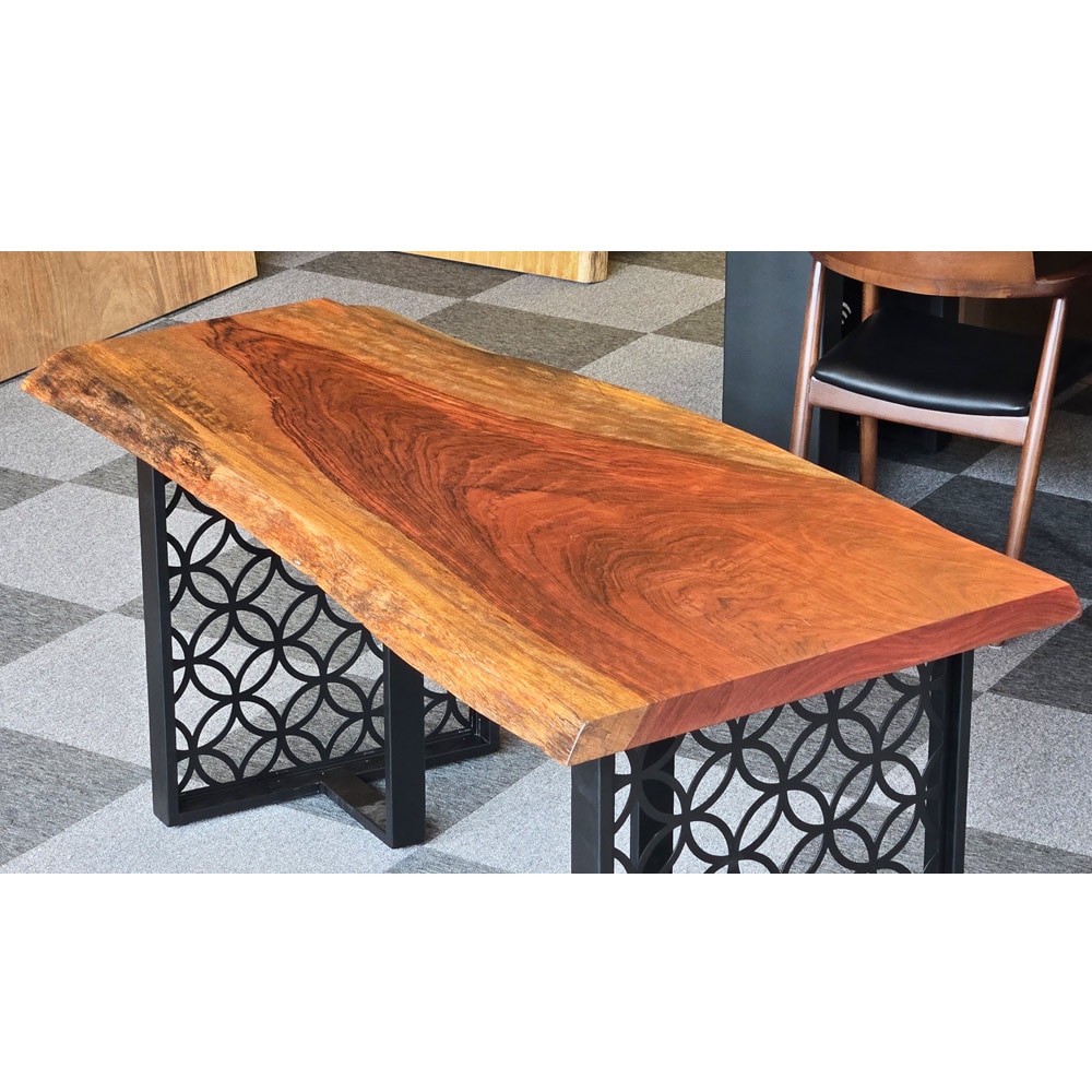 ブビンガ ダイニングテーブル 一枚板 オイル仕上げ