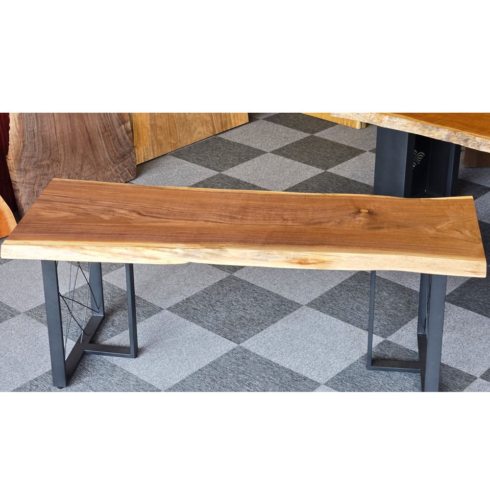 ブラックウォルナット ダイニングテーブル 一枚板 オイル仕上げ