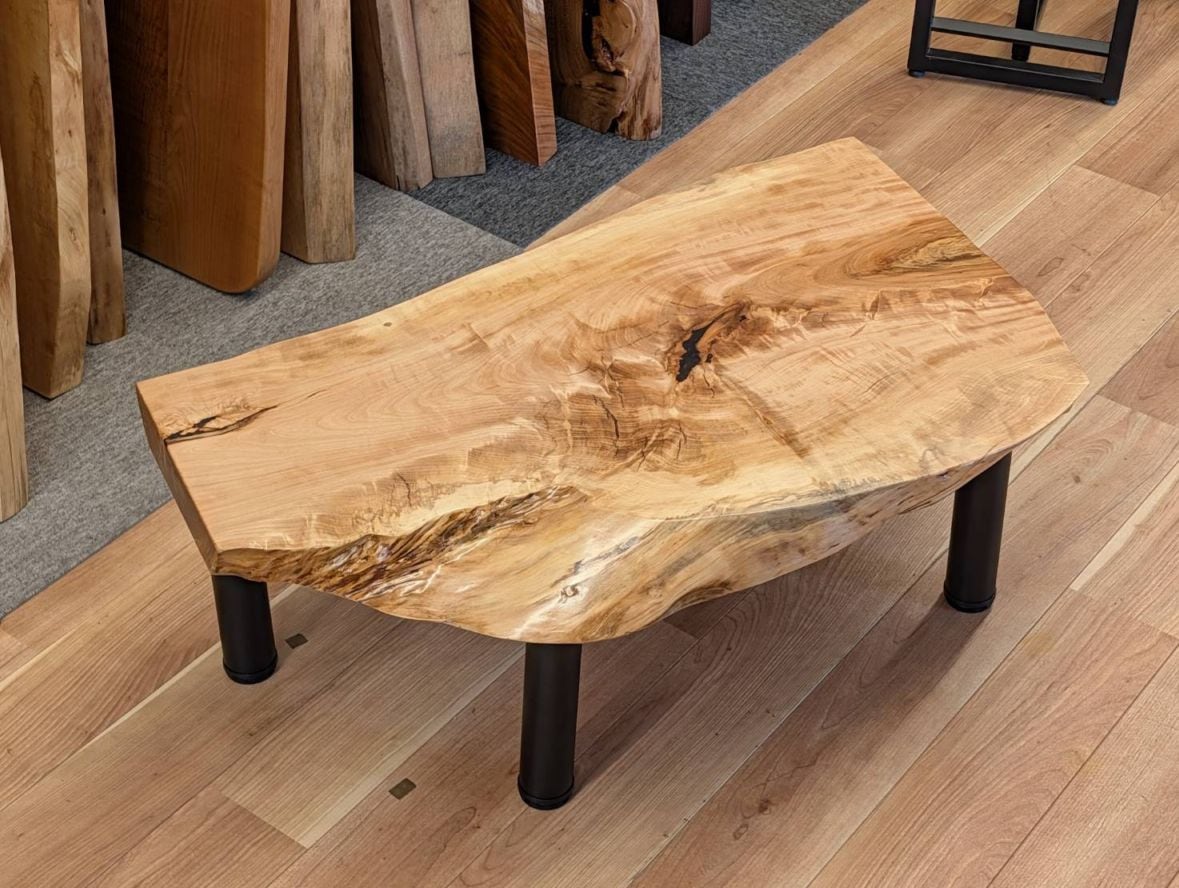 檜一枚板⭐︎ローテーブル★ワトコオイル⭐︎艶消しウレタン仕上げ ローテーブル | 大垣WOOD