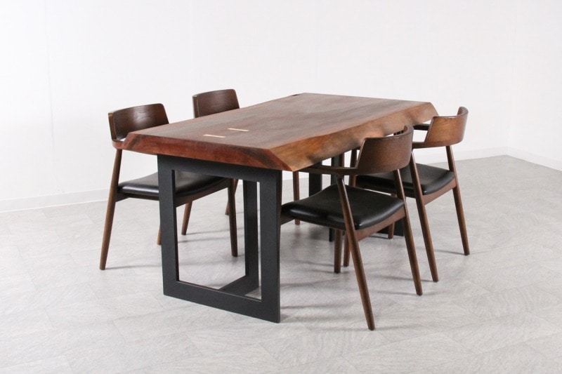 ゴールドニア 1枚板 オイル仕上げ 4人掛け