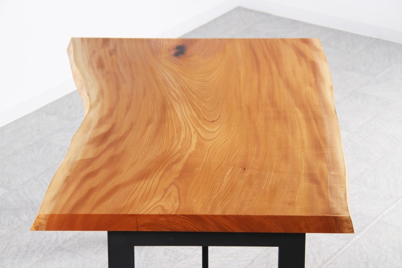 欅(けやき) 1枚板 オイル仕上げ 4人掛け