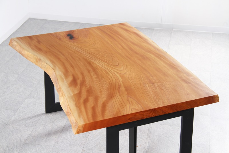 欅(けやき) 1枚板 オイル仕上げ 4人掛け