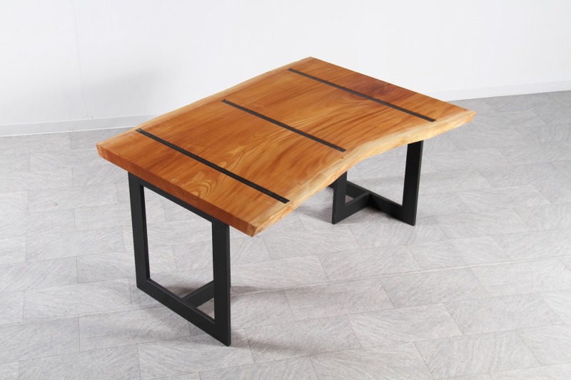 欅(けやき) 1枚板 オイル仕上げ 4人掛け