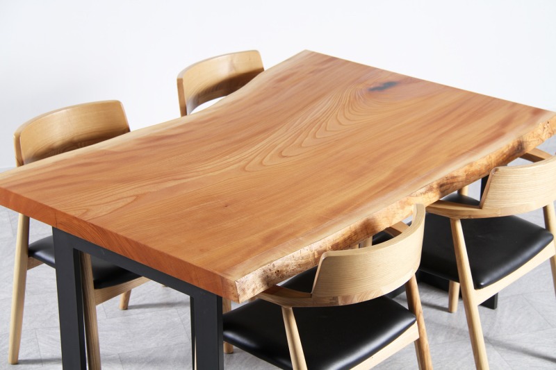 欅(けやき) 1枚板 オイル仕上げ 4人掛け