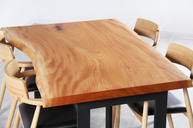 欅(けやき) 1枚板 オイル仕上げ 4人掛け