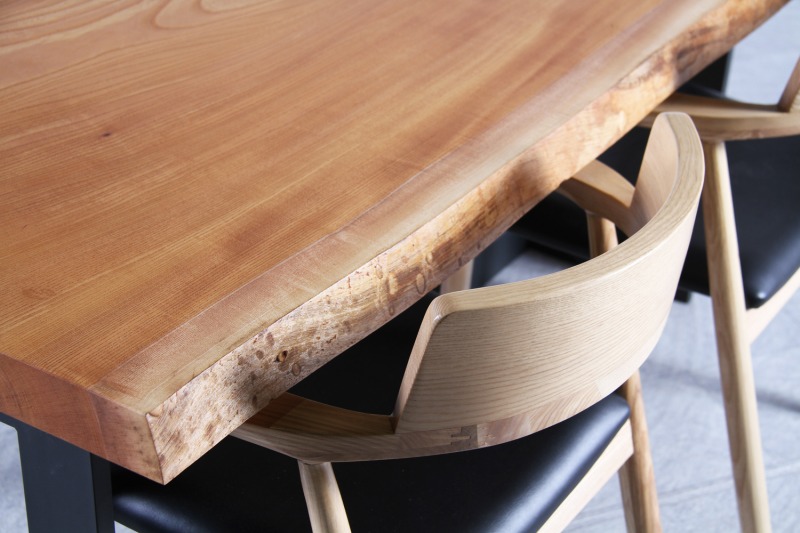 欅(けやき) 1枚板 オイル仕上げ 4人掛け