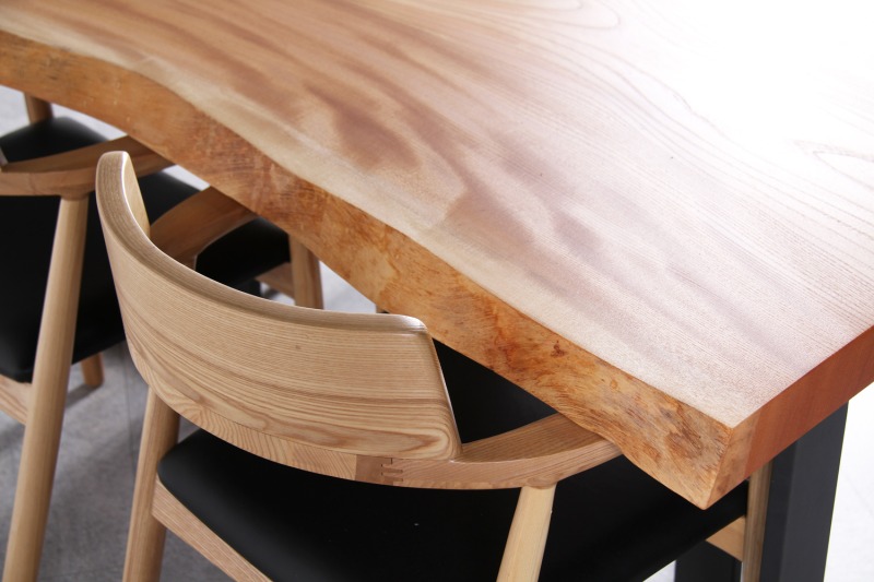 欅(けやき) 1枚板 オイル仕上げ 4人掛け | 一枚板テーブル
