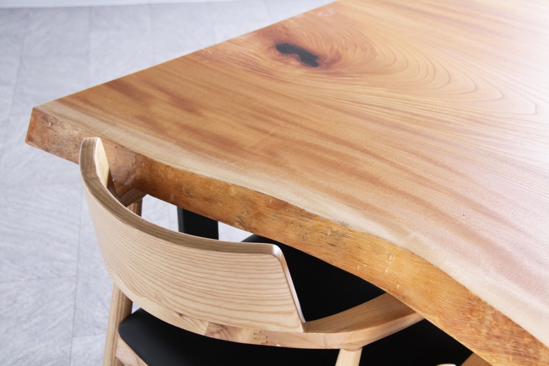 欅(けやき) 1枚板 オイル仕上げ 4人掛け