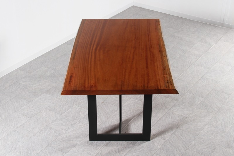 マホガニー 1枚板 オイル仕上げ 4人掛け