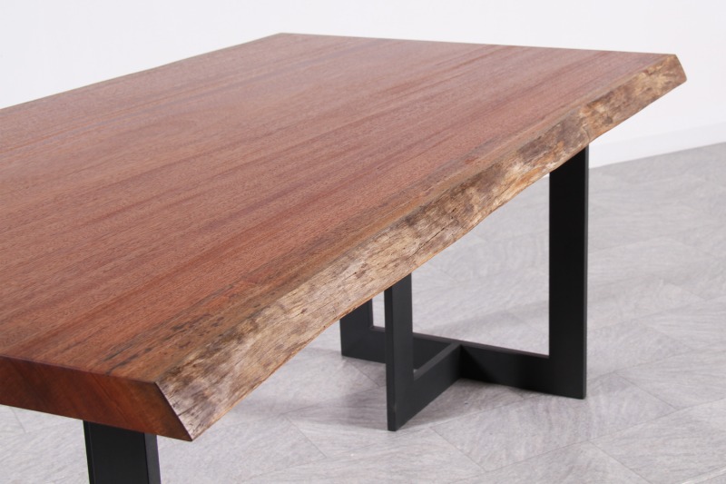 マホガニー 1枚板 オイル仕上げ 4人掛け