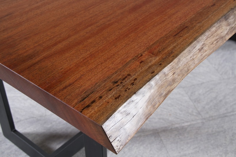 マホガニー 1枚板 オイル仕上げ 4人掛け