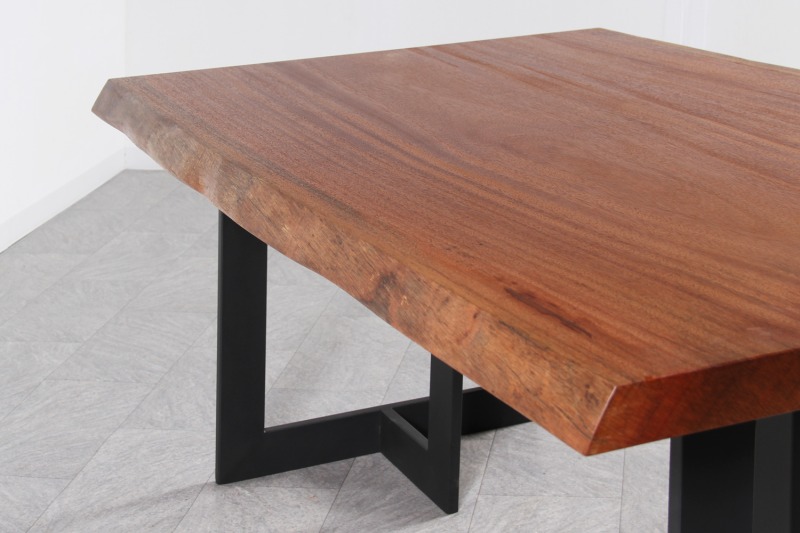 マホガニー 1枚板 オイル仕上げ 4人掛け