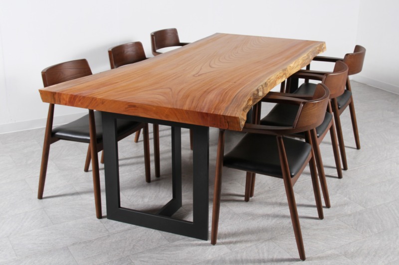 欅(けやき) 1枚板 オイル仕上げ 6人掛け