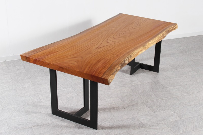 欅(けやき) 1枚板 オイル仕上げ 6人掛け