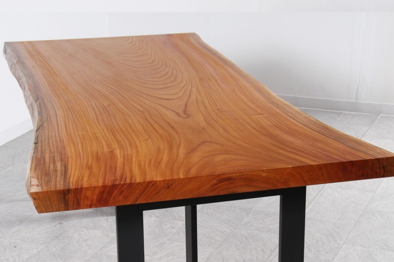 欅(けやき) 1枚板 オイル仕上げ 6人掛け