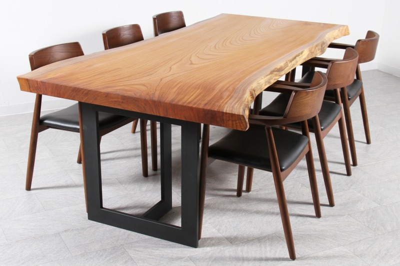 欅(けやき) 1枚板 オイル仕上げ 6人掛け