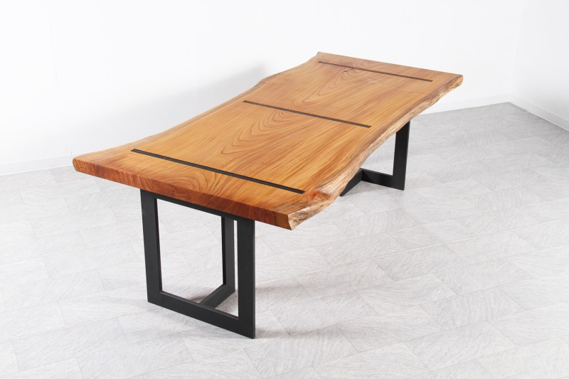 欅(けやき) 1枚板 オイル仕上げ 6人掛け