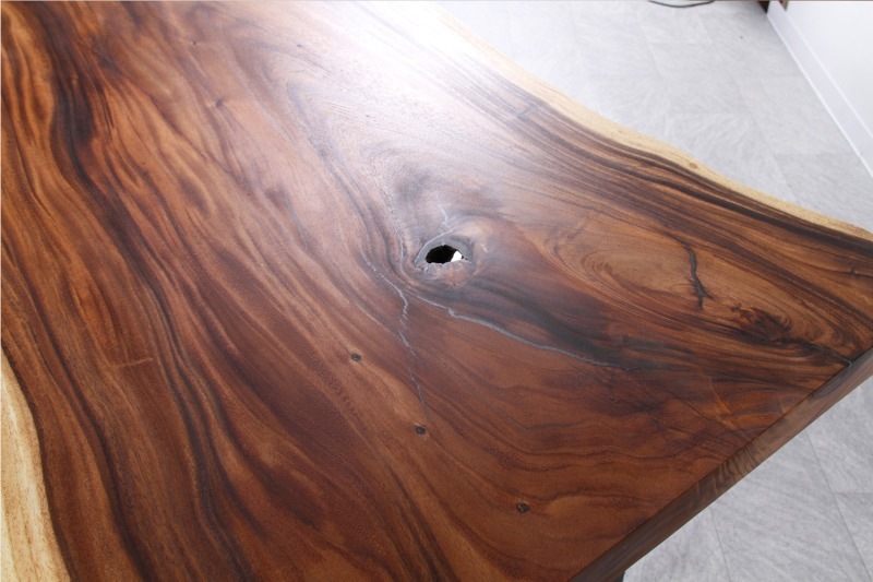 モンキーポッド 1枚板 オイル仕上げ 4-6人掛け