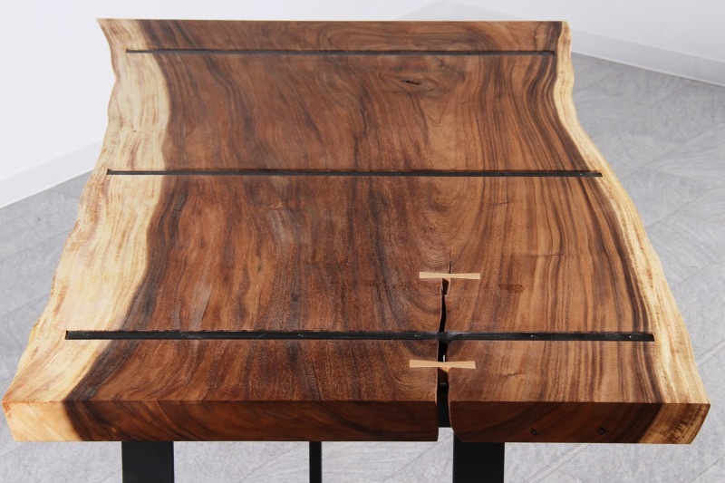 モンキーポッド 1枚板 オイル仕上げ 4-6人掛け