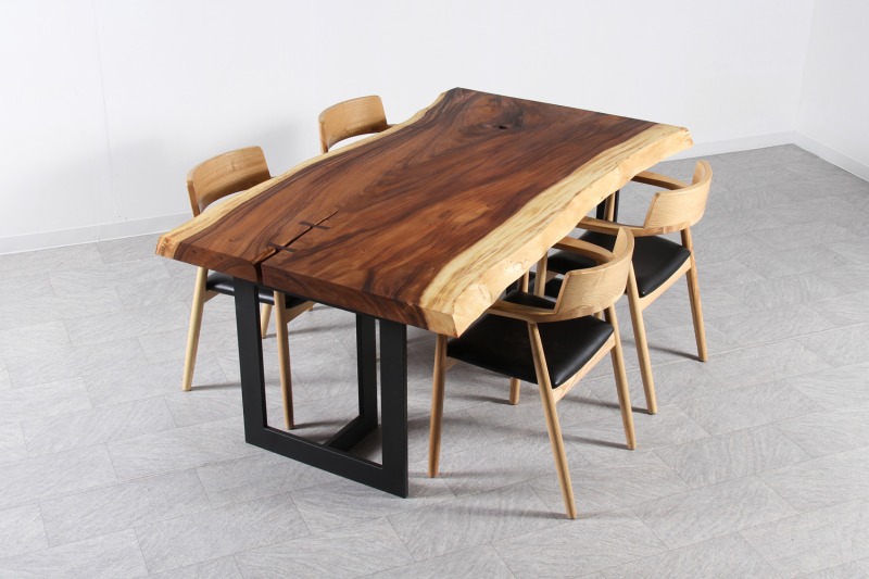 モンキーポッド 1枚板 オイル仕上げ 4-6人掛け