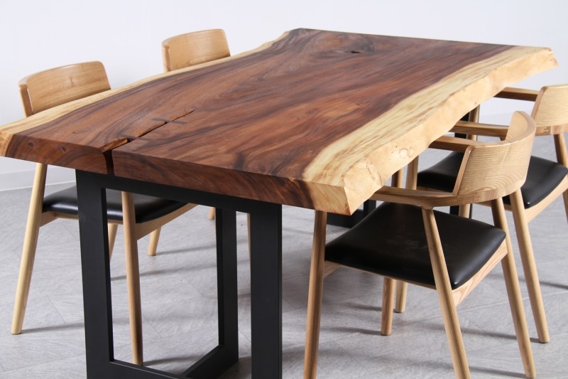 モンキーポッド 1枚板 オイル仕上げ 4-6人掛け