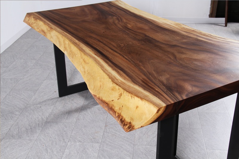 モンキーポッド 1枚板 オイル仕上げ 4人掛け