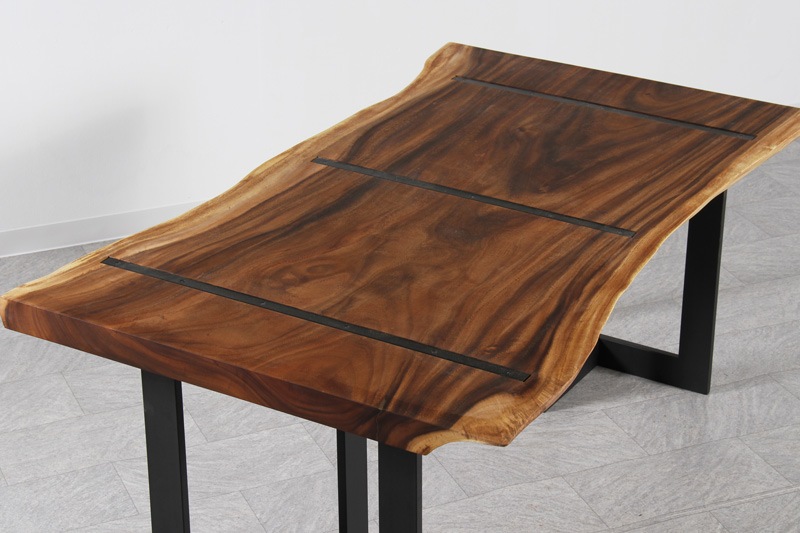 モンキーポッド 1枚板 オイル仕上げ 4人掛け