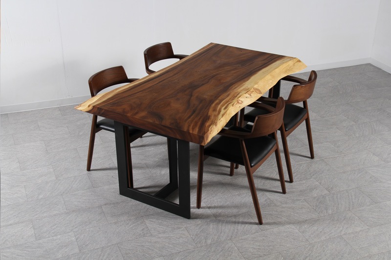 モンキーポッド 1枚板 オイル仕上げ 4人掛け