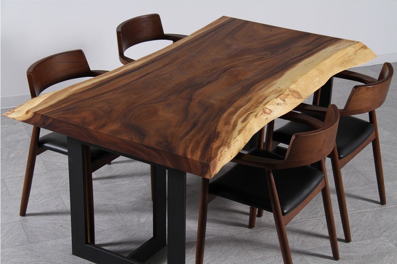 モンキーポッド 1枚板 オイル仕上げ 4人掛け