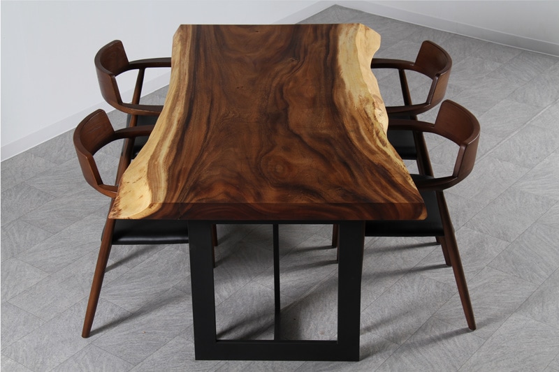 モンキーポッド 1枚板 オイル仕上げ 4人掛け