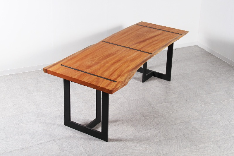 欅(けやき) 1枚板 オイル仕上げ 6人掛け