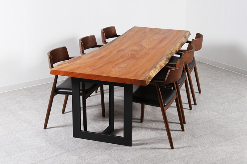 欅(けやき) 1枚板 オイル仕上げ 6人掛け