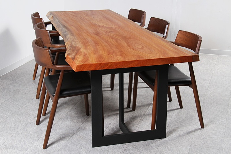 欅(けやき) 1枚板 オイル仕上げ 6人掛け