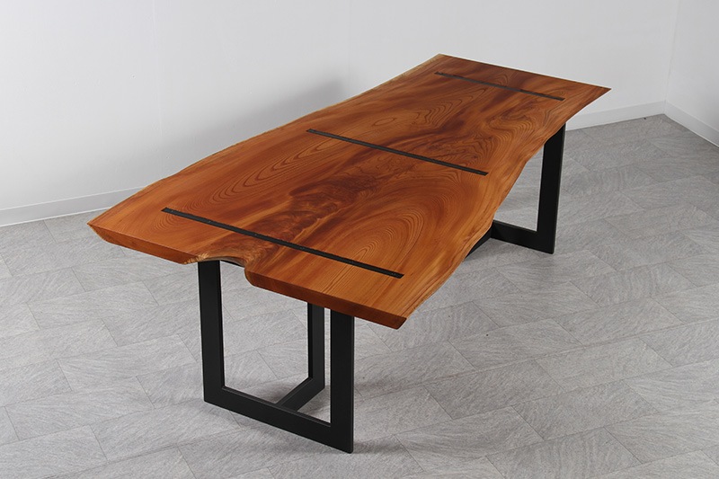 欅(けやき) 1枚板 オイル仕上げ 6人掛け