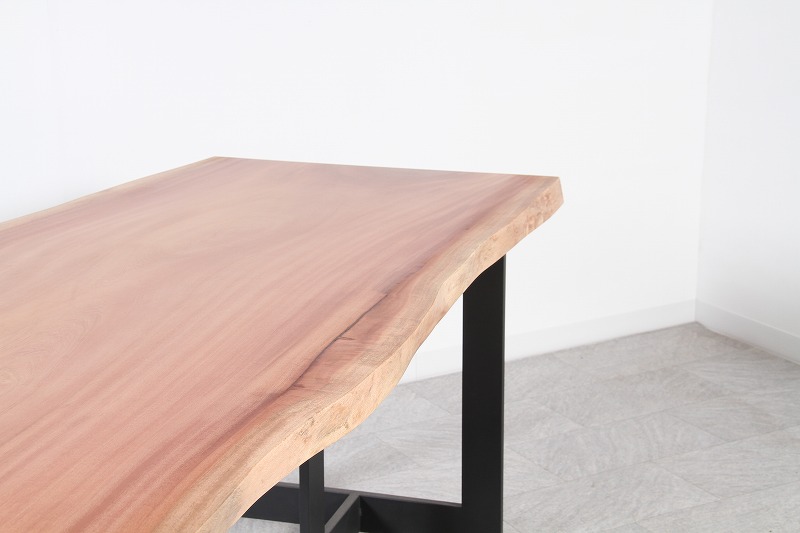 [即購入OK] シンガポールマホガニー　耳付き一枚板　ダイニングテーブル天板 即購入OK] シンガポールマホガニー耳付き一枚板ダイニング