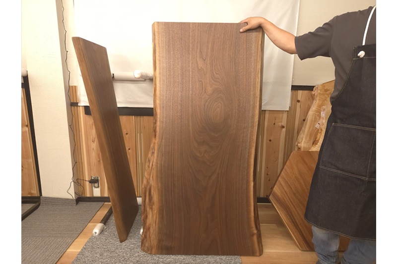 ブラックウォールナット 一枚板 ローテーブル用 オイル仕上げ | 一枚板