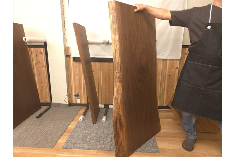 ブラックウォールナット 一枚板 ローテーブル用 オイル仕上げ | 一枚板